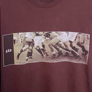 Vintage 90s GAP Rugby Match Game Graphic Tee *Distressed